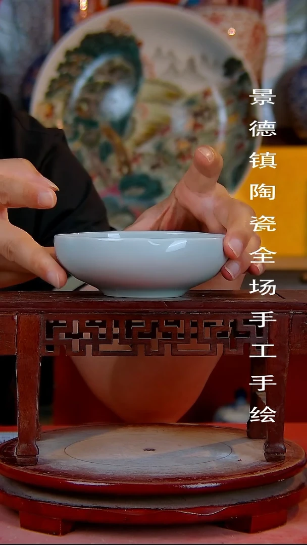 摆件手景德镇陶瓷 全场手工绘