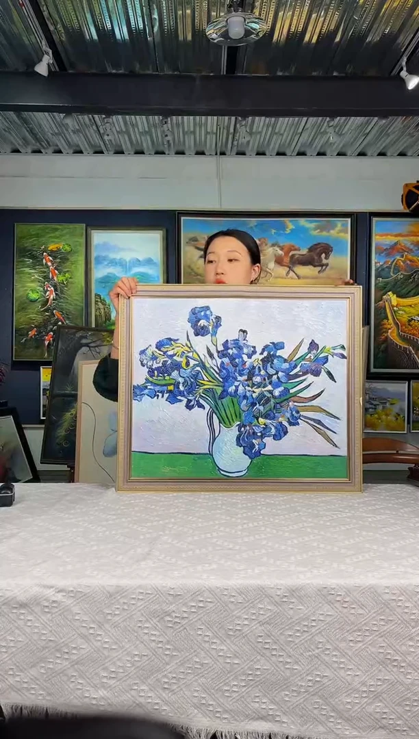 【闪购商品】油画30号 50*60 鸢尾花-手绘油画