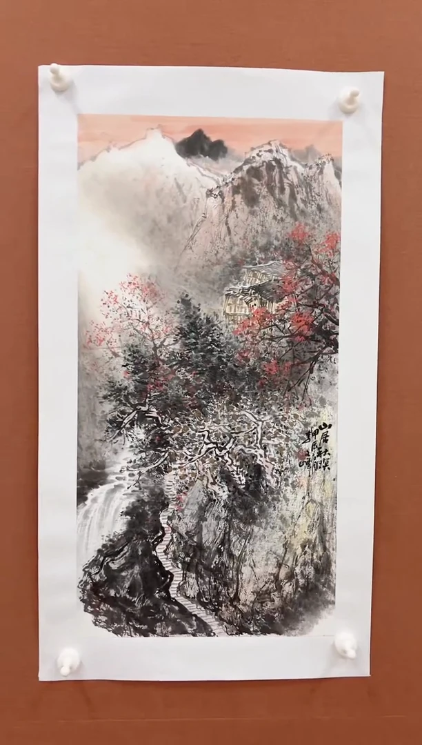 国画李文峰四尺四开水墨山水