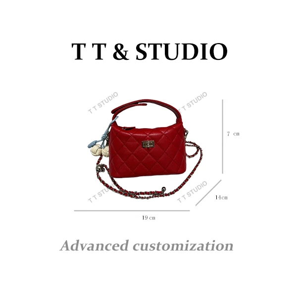 【TT Studio】ZT-D7220-椒红色 RAIN.CUN简约腋下斜跨轻奢女包