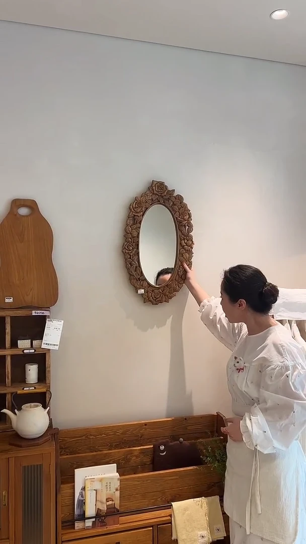 茶道摆件0000手工雕刻镜子3208