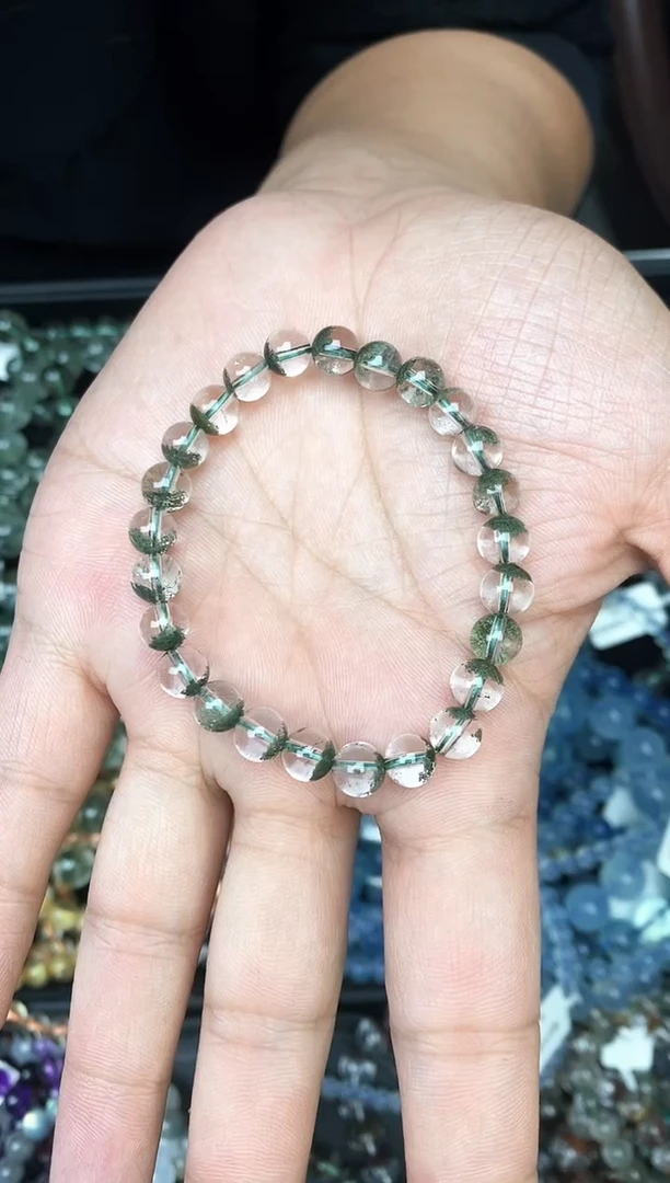 未镶嵌手链水晶安*祭绿幽灵聚宝盆