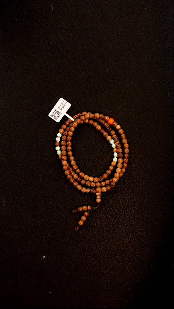 沉香手串【博物馆】5mm天然沉香菩萨棋圆珠多圈