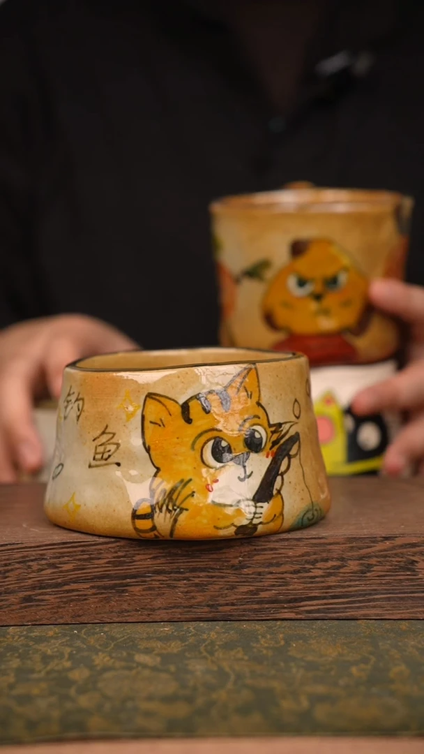 摆件泥垚手作 景德镇手工手绘器物