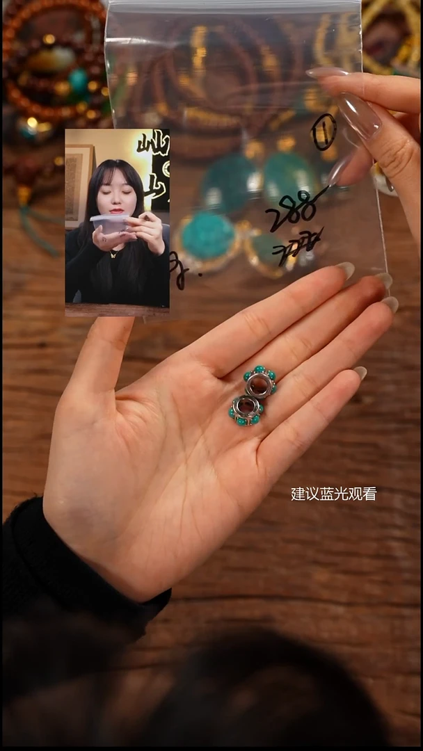 银S925镶嵌绿松石1鞍****店屾山出品