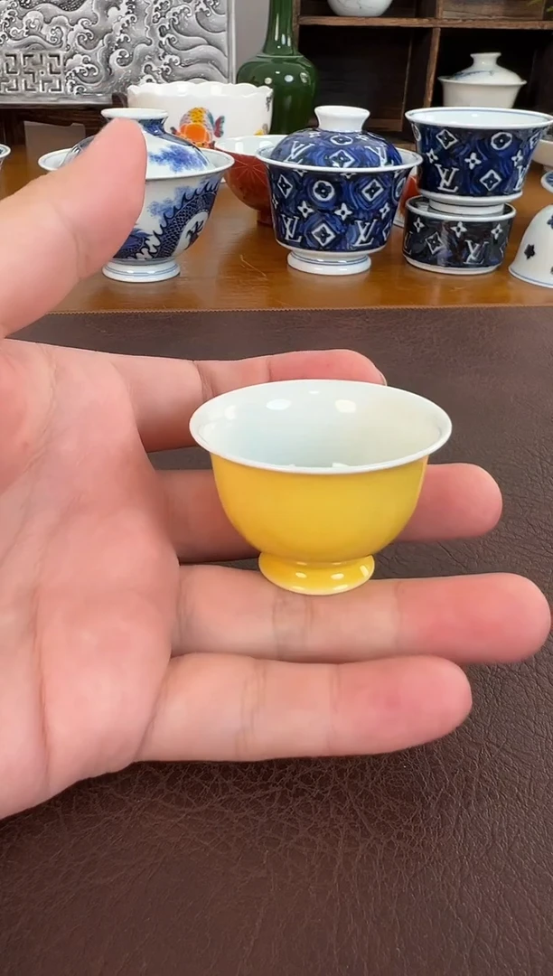 高温单色釉小客杯