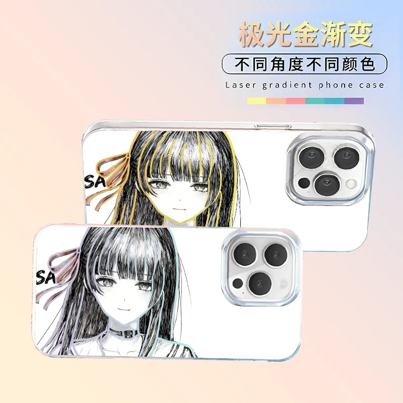 鸣潮千咲极光金手机壳适用于苹果华为OPPOVIVO荣耀小米14