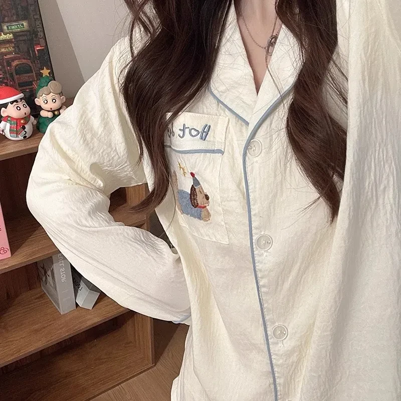 星星腊肠云朵棉睡衣秋冬季女生爆款2025新款家居服大套装长袖长裤