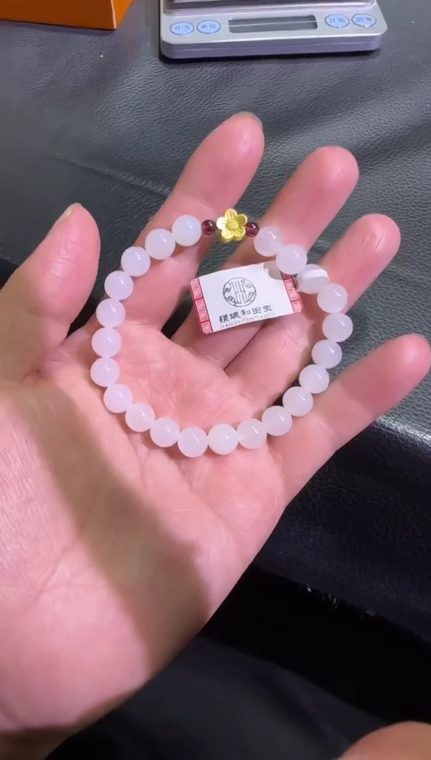 未镶嵌手串和田玉天泰白玉手串（产地直发）