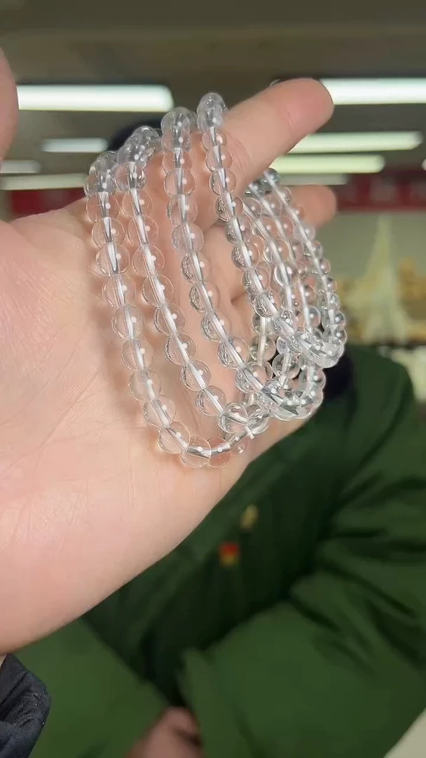 【闪购商品】水晶手链未镶嵌天然手串多样性发一6mm