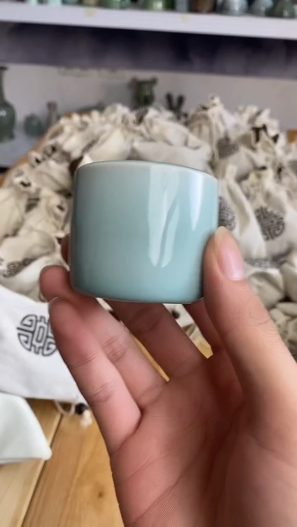 【山隐青瓷】气烧杯子全品 扳指杯  15-20CC