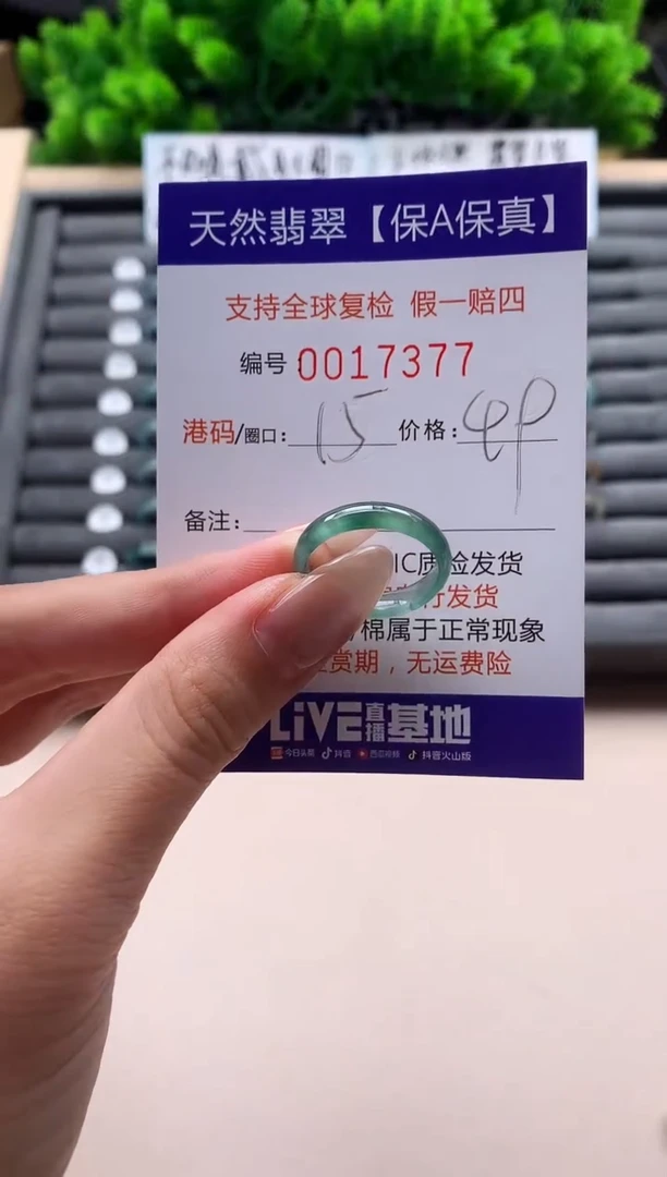 未镶嵌戒指翡翠天然  17377