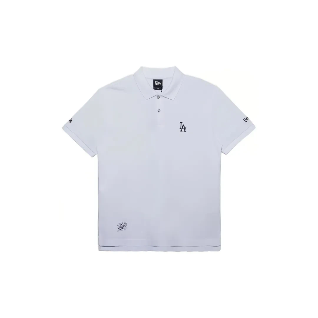 New Era SS23 MLB 字母印花休闲短袖Polo衫男款 白色13718752