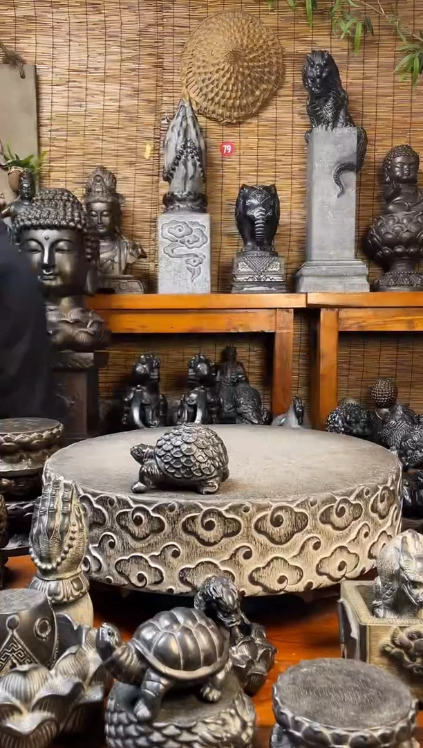 石材13金钱龟天然青石雕刻