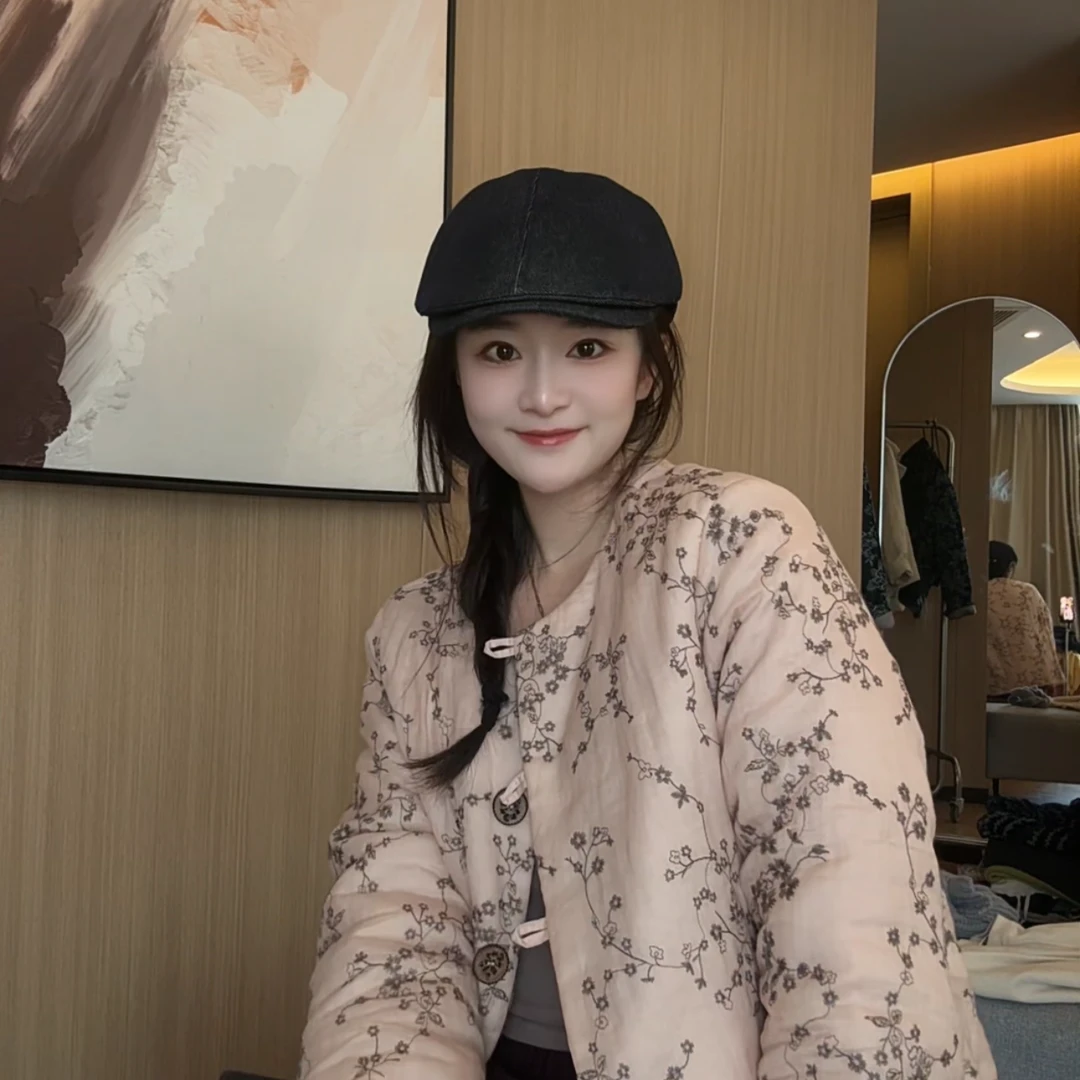 【DAIDAI】粉红花麻系列刺绣重工艺设计感气质款女装外套印花国风