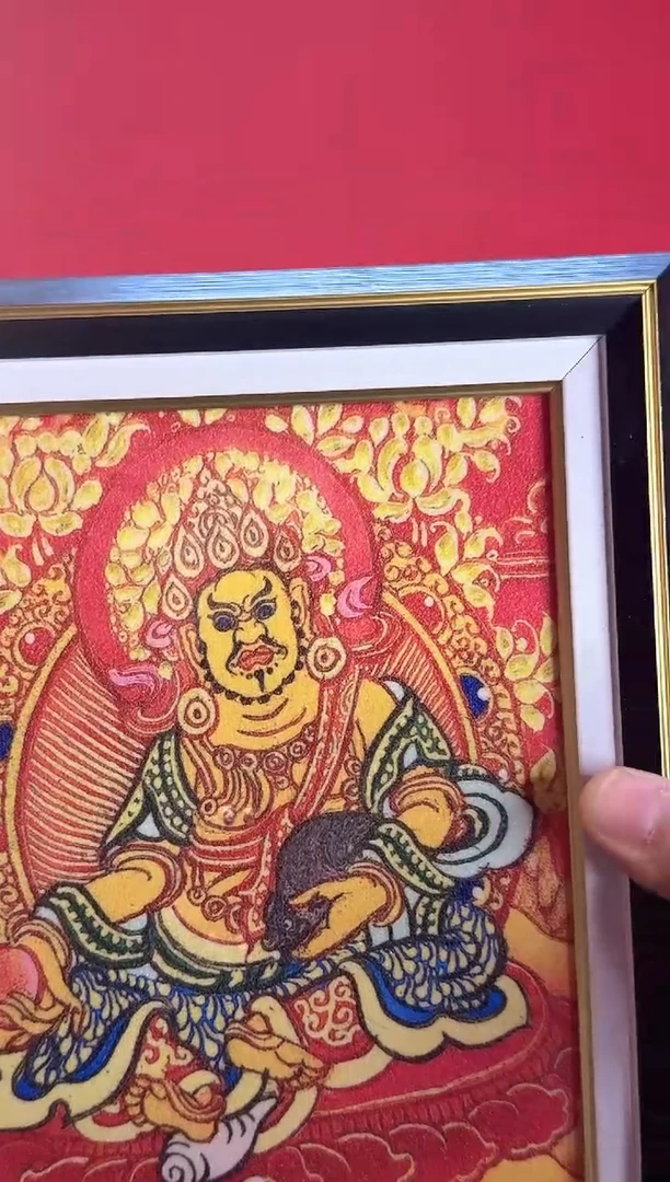 吊坠宝石花黄老师-热贡纯手绘唐卡