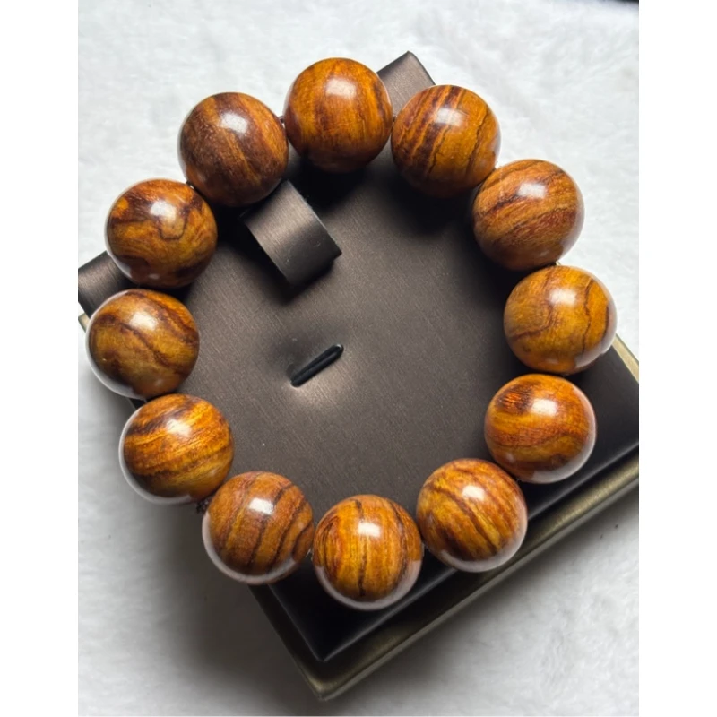 A862 海南黄花梨油梨虎皮纹20mm手串