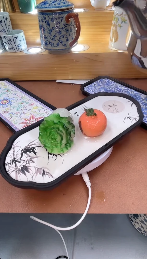 白菜橘子小茶宠可变色