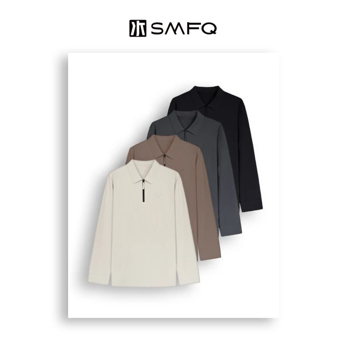 水木夫妻【男款】“先锋气质”经典三角标 高弹显瘦休闲运动POLO衫