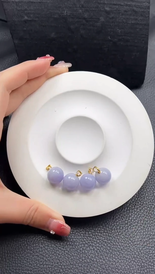 【闪购商品】翡翠颈饰18K金镶嵌紫珠珠多样性发1件