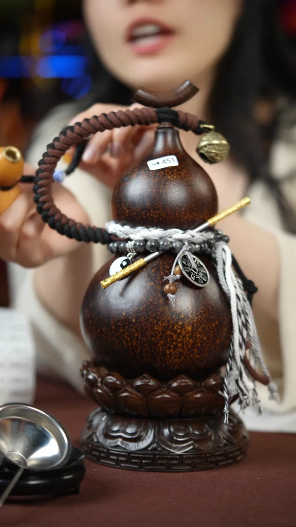 【闪购商品】451号600ml左右的非遗漆器酒葫芦