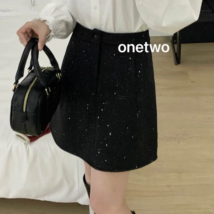 Pada&QS【星空闪烁】韩系甜美减龄 亮片半身短裙 111279 Hi Fortune