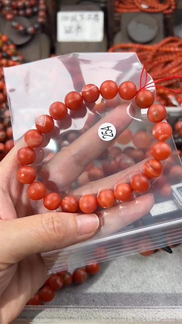 南红玛瑙手串未镶嵌10