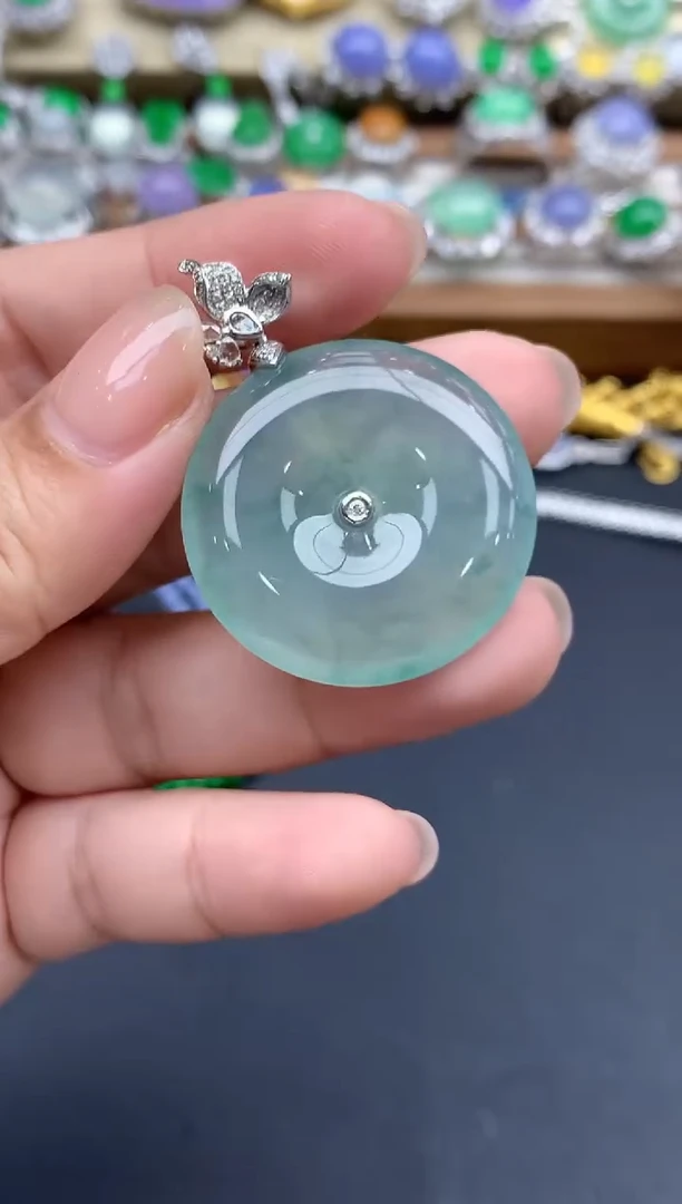 翡翠18K金镶嵌颈饰609-春日珠宝