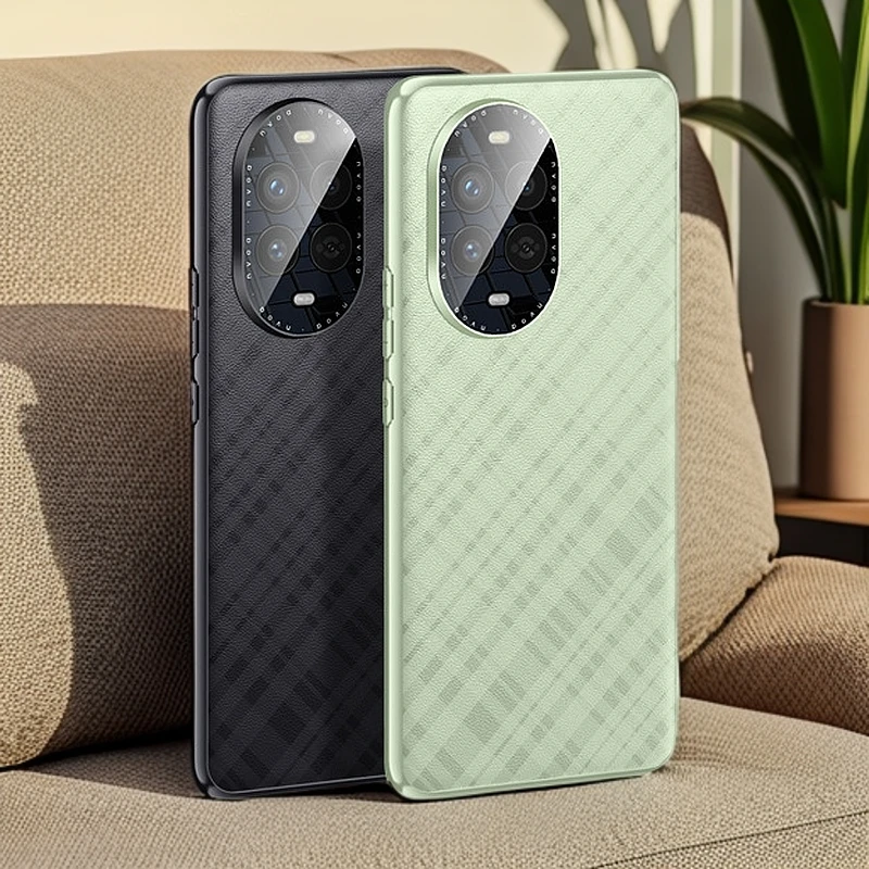 华为nova13pro格纹手机壳全包素皮防摔适用nova13保护套时尚简约