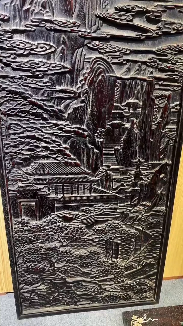 木紫檀拆件雕刻板以直播间实物为准微瑕老物件