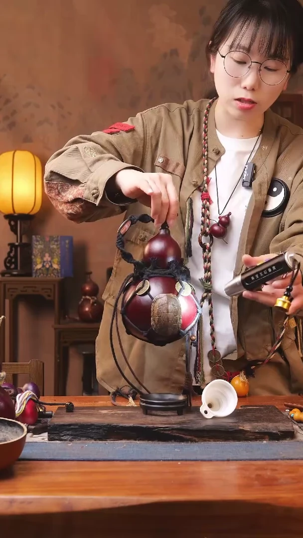 【闪购商品】216号精品大漆葫芦防腐防渗装水茶酒