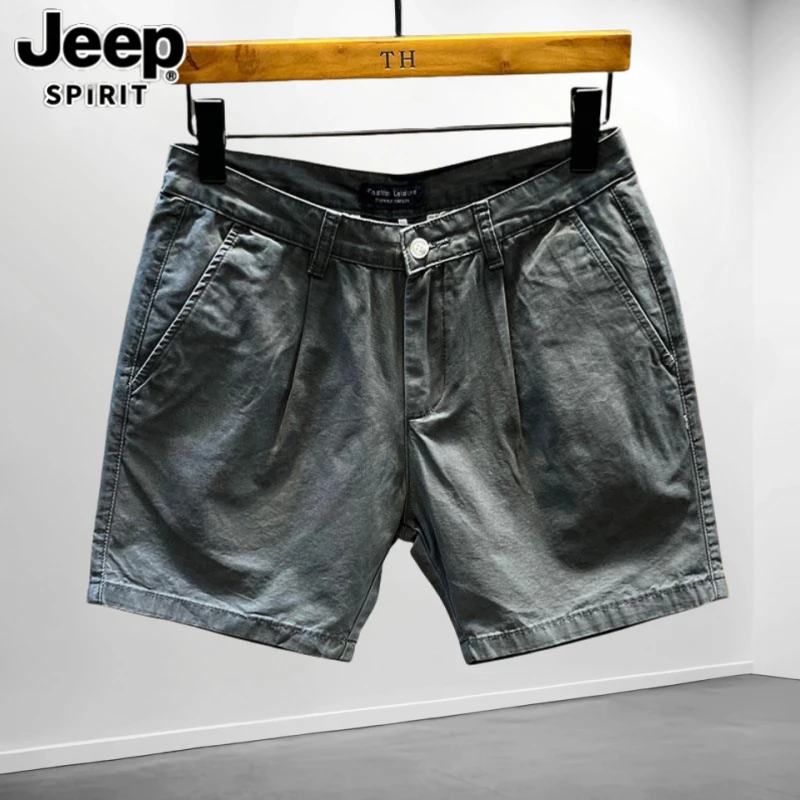 Jeep吉普爆款三分四分休闲短裤男装男款男士男士夏季上班薄款裤子