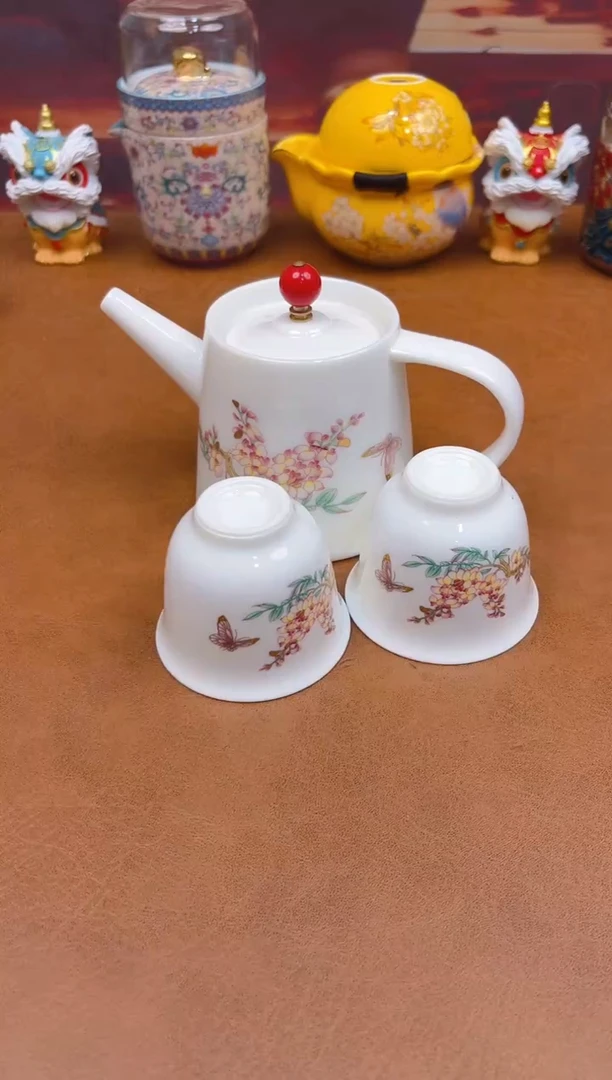 陶瓷茶具摆件旅行套组