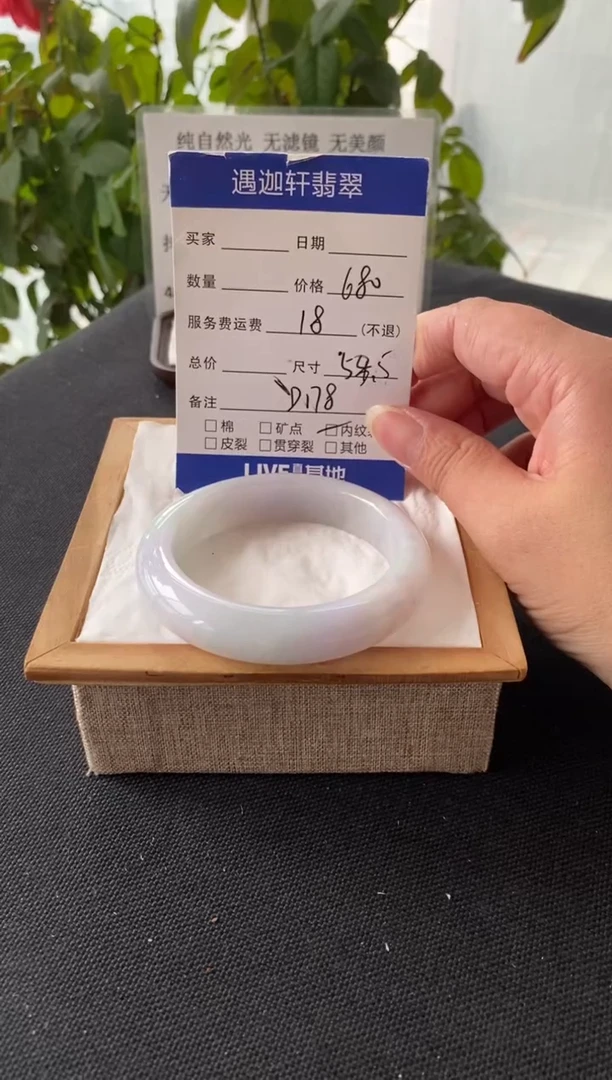未镶嵌手镯翡翠53.5圈口 D178编码