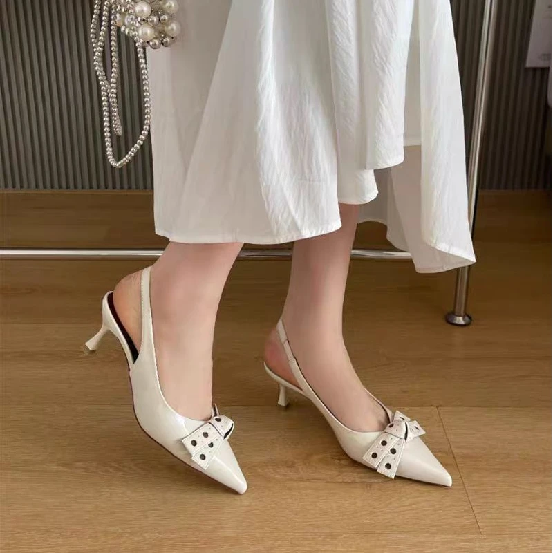 5061-5  新款法式气质百搭时尚细跟包头凉鞋