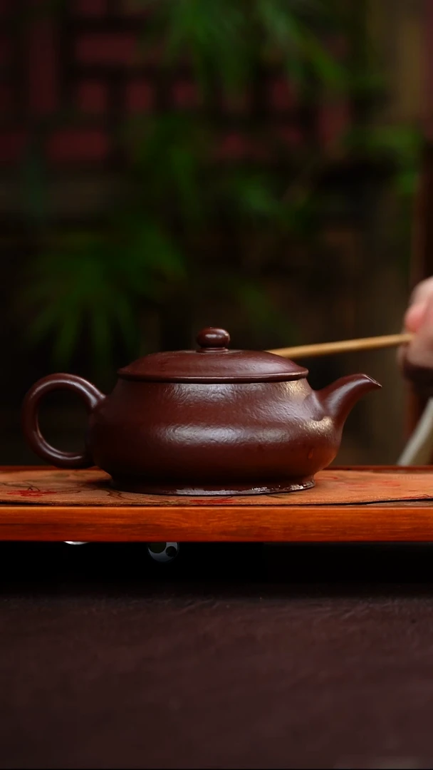茶壶紫砂明炉 紫袍玉砂 240cc 16目
