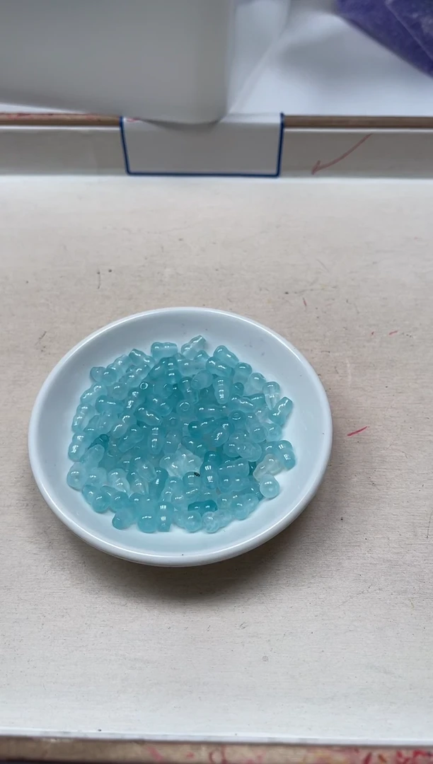 玛瑙/玉髓散珠未镶嵌M417 冰蓝葫芦 20个9.9元