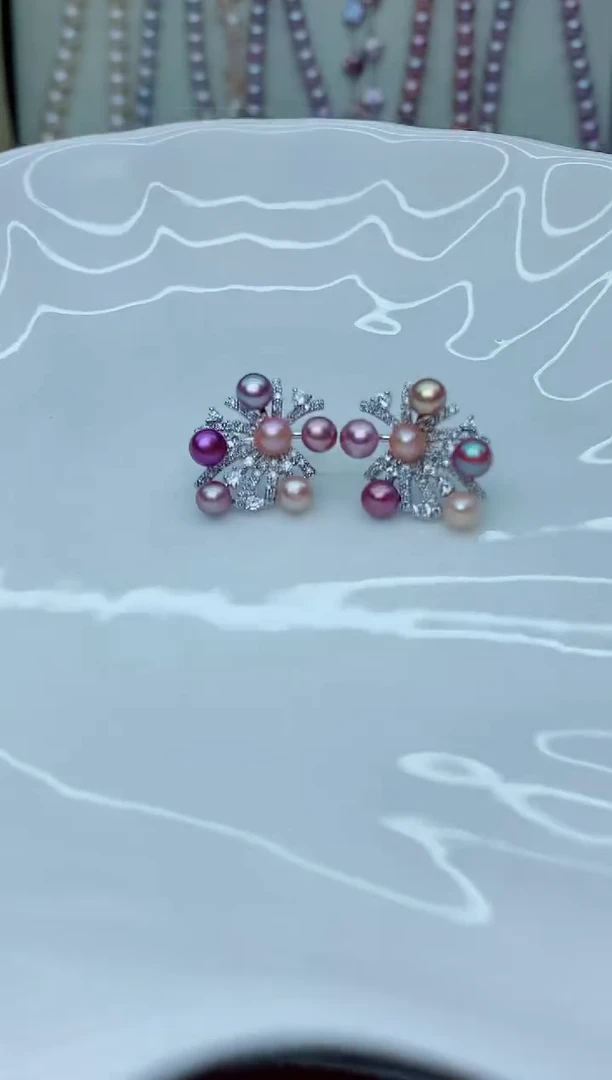 未镶嵌耳饰淡水珍珠多样性发其一【非无瑕】