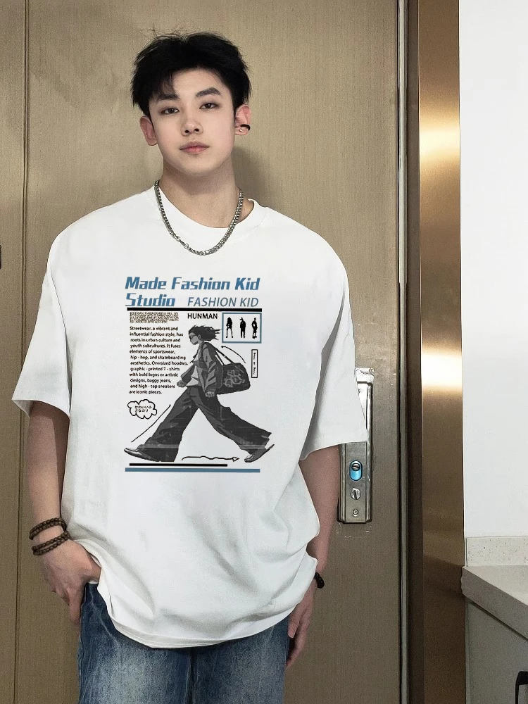 【重磅纯棉】cleanfit美式简约短袖T恤宽松夏季透气百搭休闲情侣ins