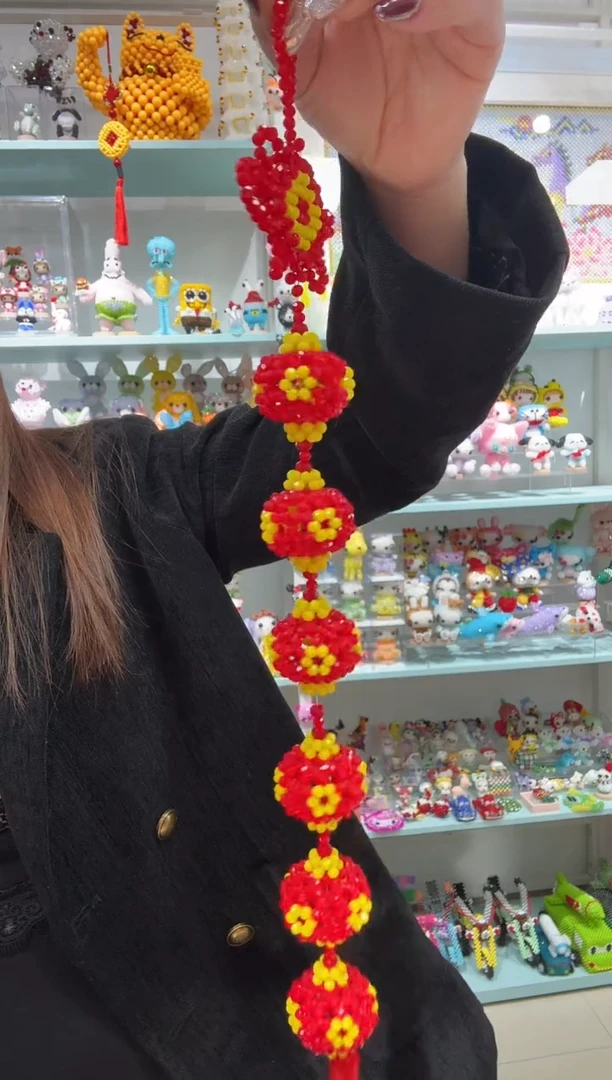 玻璃2237卡4水晶灯笼串材料包1套瓷料