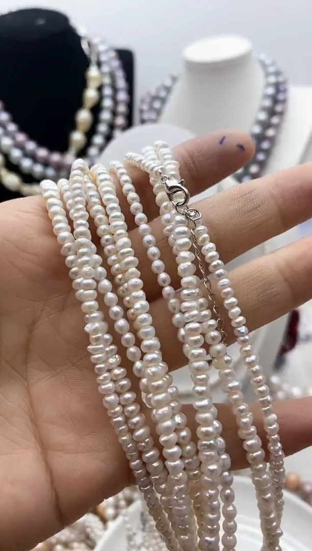 【闪购商品】淡水珍珠颈饰钛钢164