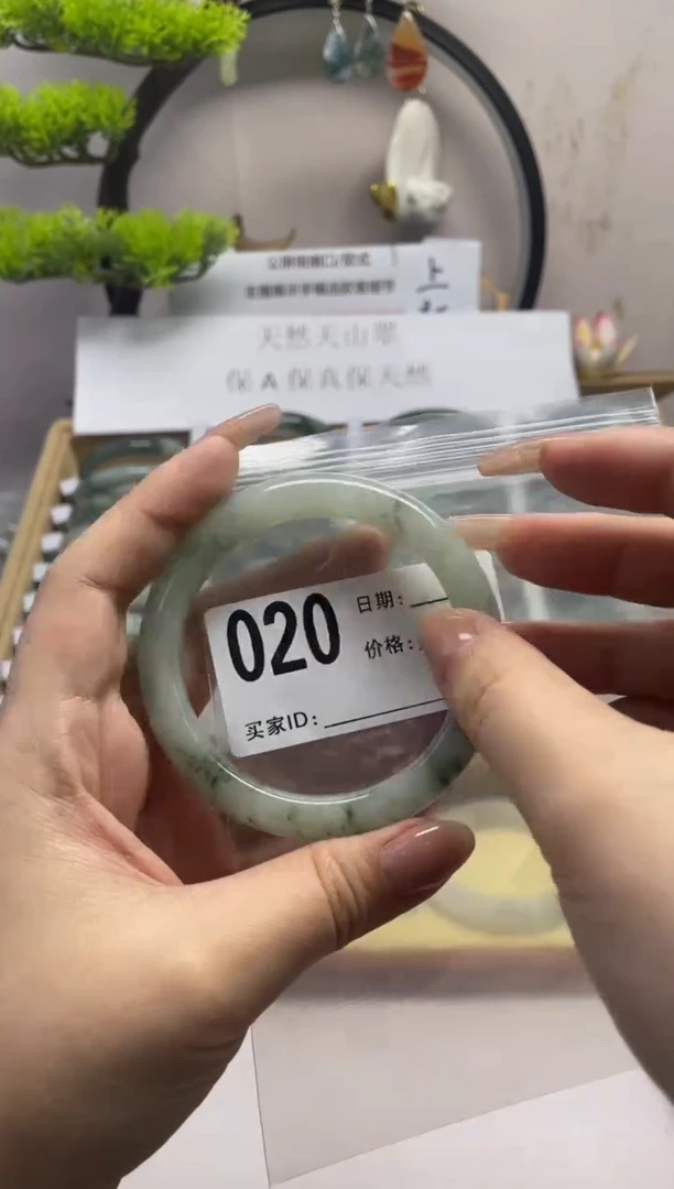 石英质玉（天山翠）手镯未镶嵌020