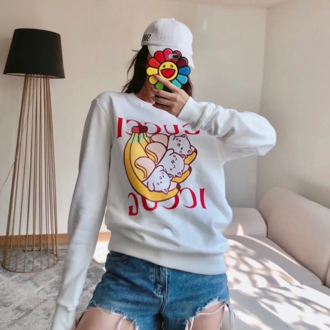 99新 GUCCI/古驰 CM0391 白色圆领卫衣 S码