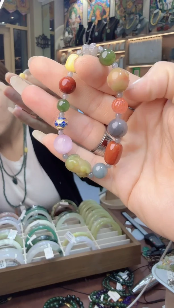 未镶嵌手串翡翠多宝手串