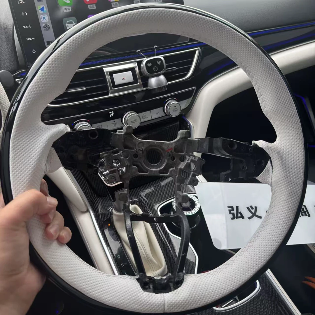 适用18-22款雅阁英仕派定制迈巴赫同款方向盘钢琴黑拼白专车专用
