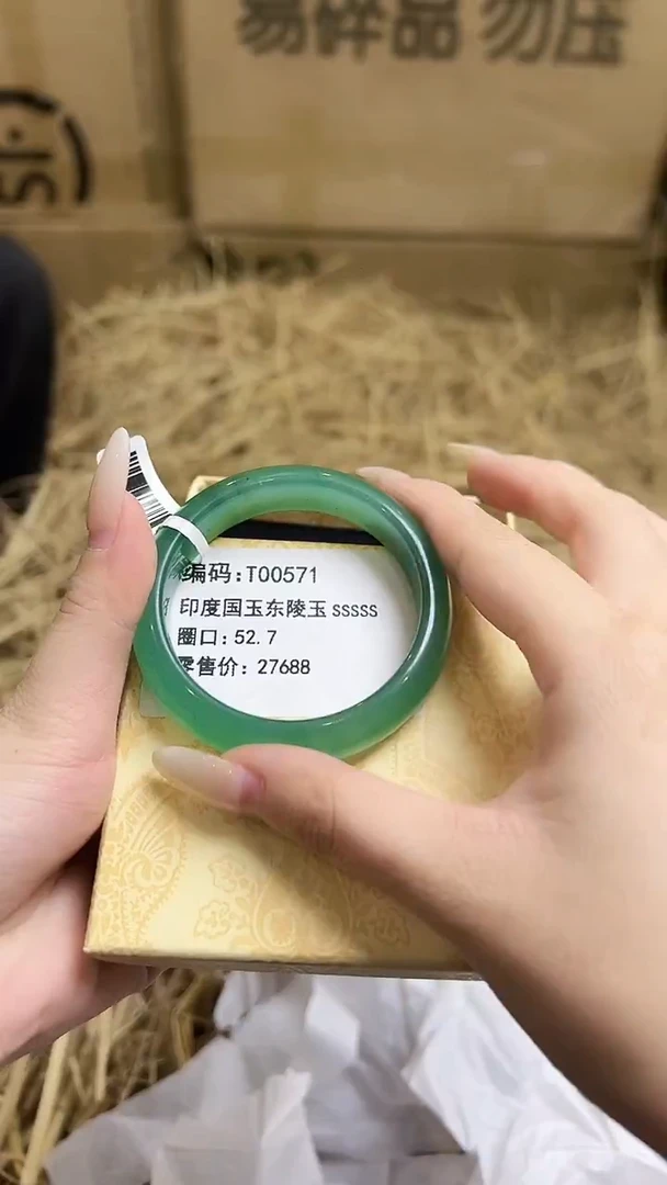 未镶嵌手镯石英质玉T00571