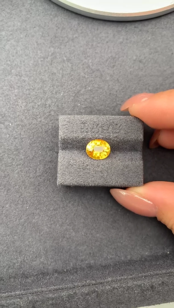裸石彩色蓝宝石2ct 黄蓝宝 定制 FH