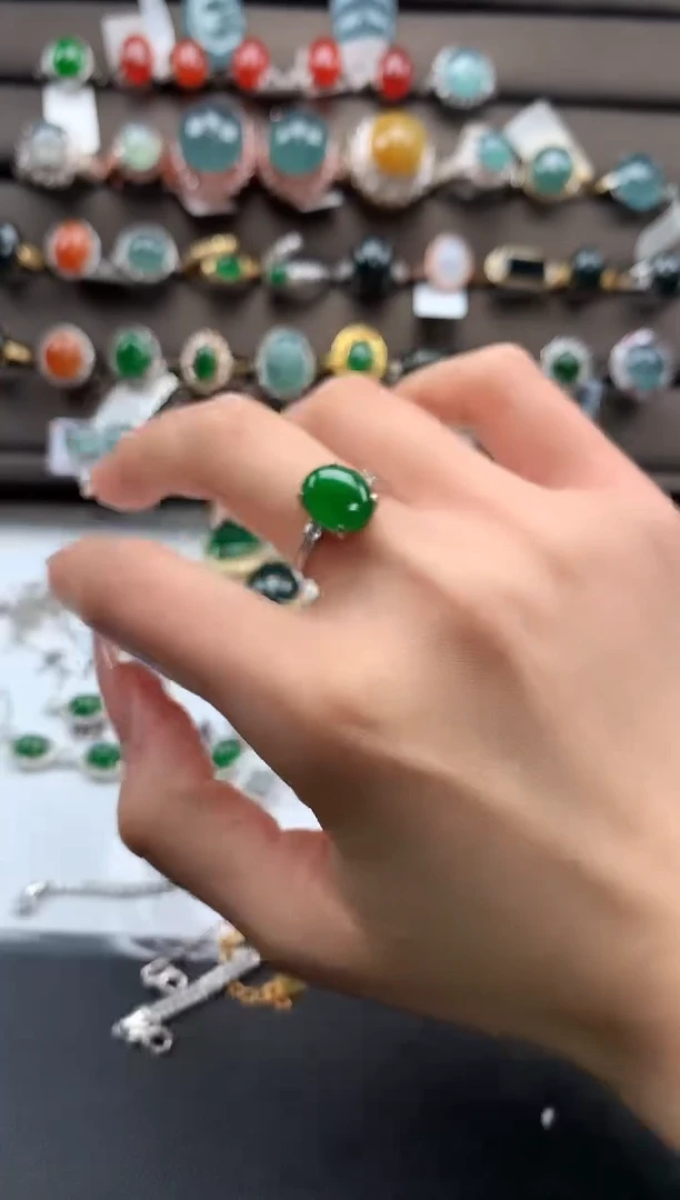 【闪购商品】翡翠戒指银S925镶嵌21333312321