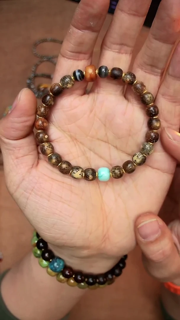 木手串星月菩提大金点手串