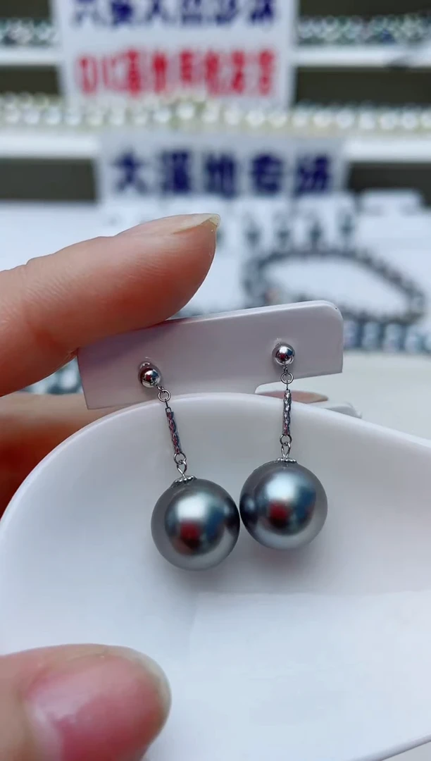 18K金镶嵌海水珍珠耳饰A30